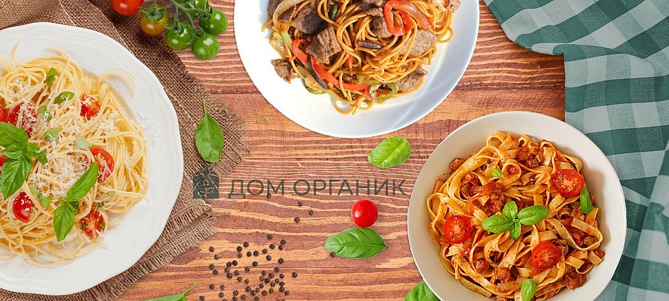 Рецепты блюд из органических макарон на сайте интернет-магазина Дом Органик